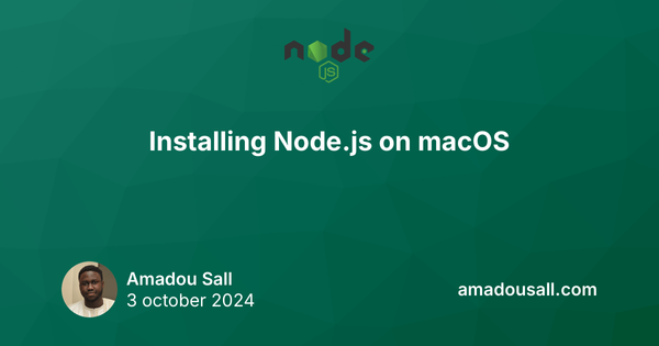 Installing Node.js on macOS